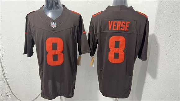 Mens Cleveland Browns #8 Jared Verse Brown 2026 Vapor Limited Stitched Jersey