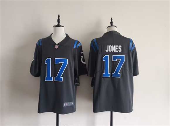 Mens Indianapolis Colts #17 Daniel Jones Dark Gray 2026 Rivalries Collection Limited Stitched Jersey