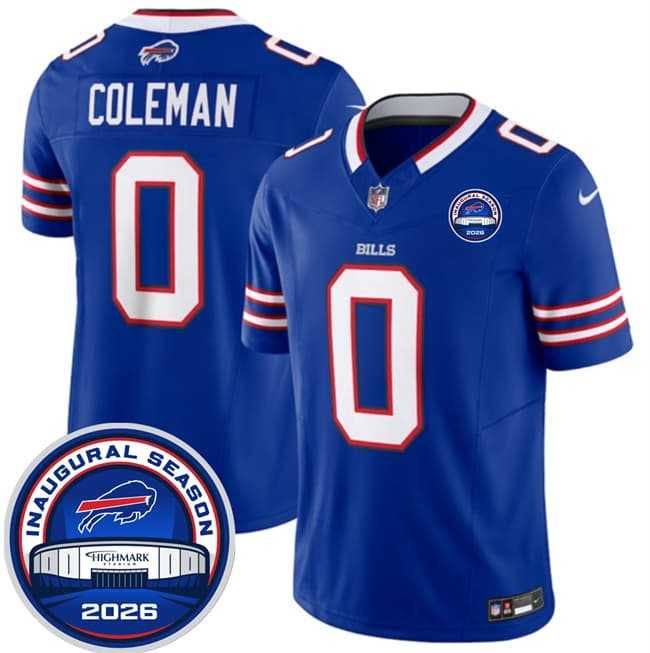 Mens Buffalo Bills #0 Keon Coleman Blue F.U.S.E. 2026 Inaugural Season at Highmark Stadium Stitched Jersey Dzhi