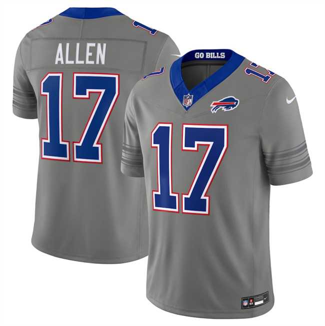 Mens Buffalo Bills #17 Josh Allen Gray F.U.S.E. 2026 Nickel City Vapor Stitched Jersey Dzhi