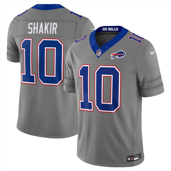 Mens Buffalo Bills #10 Khalil Shakir Gray F.U.S.E. 2026 Nickel City Vapor Stitched Jersey Dzhi