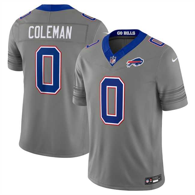 Mens Buffalo Bills #0 Keon Coleman Gray F.U.S.E. 2026 Nickel City Vapor Stitched Jersey Dzhi
