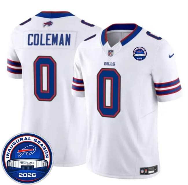 Mens Buffalo Bills #0 Keon Coleman White F.U.S.E. 2026 Inaugural Season at Highmark Stadium Stitched Jersey Dzhi