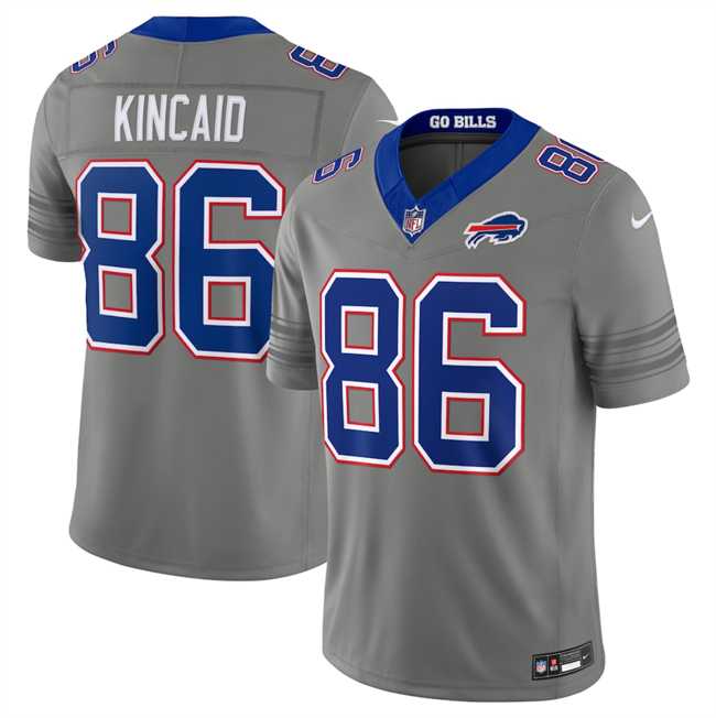 Mens Buffalo Bills #86 Dalton Kincaid Gray F.U.S.E. 2026 Nickel City Vapor Stitched Jersey Dzhi