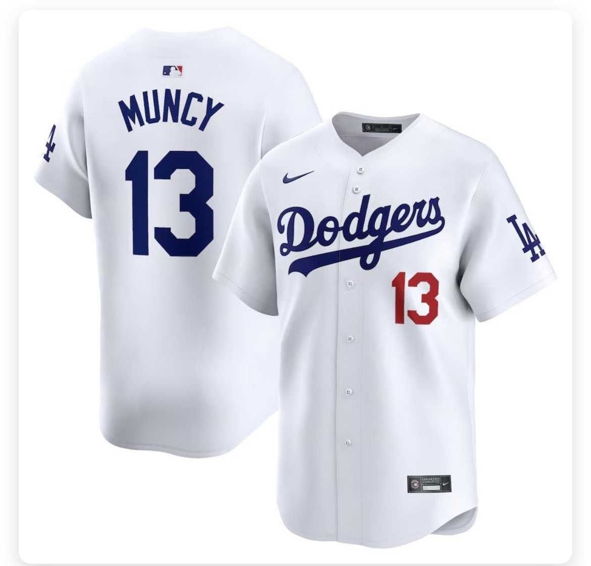 Mens Los Angeles Dodgers #13 Max Muncy Blue Stitched MLB Cool Base Nike Jersey Dzhi