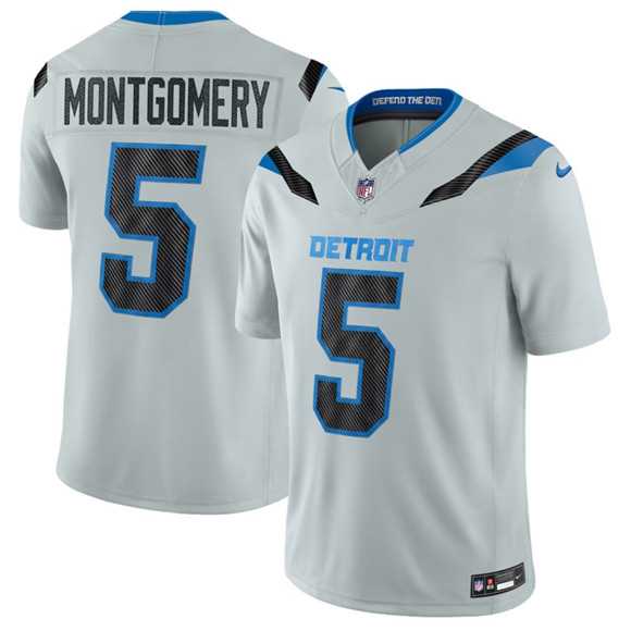 Mens Detroit Lions #5 David Montgomery Silver 2026 F.U.S.E. Rivalries Collection Limited Stitched Jersey Dzhi