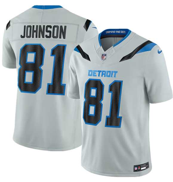 Mens Detroit Lions #81 Calvin Johnson Silver 2026 F.U.S.E. Rivalries Collection Limited Stitched Jersey Dzhi