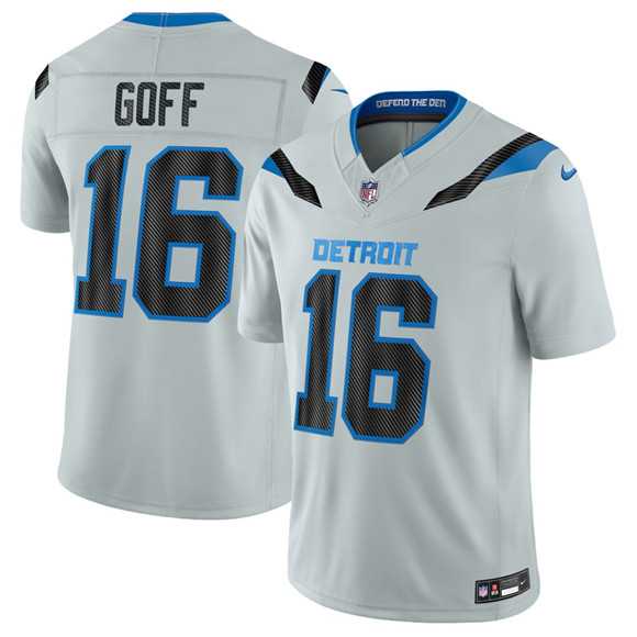 Mens Detroit Lions #16 Jared Goff Silver 2026 F.U.S.E. Rivalries Collection Limited Stitched Jersey Dzhi