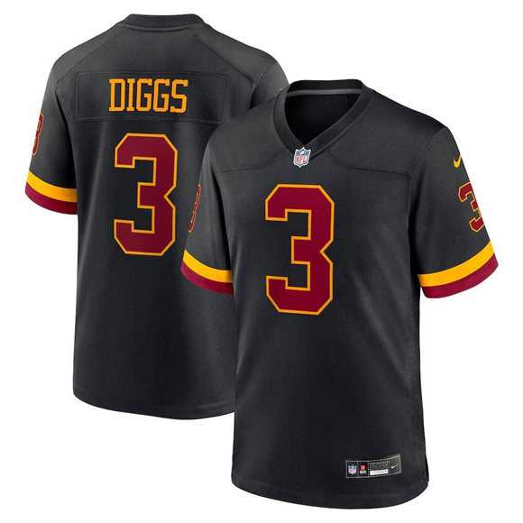 Mens Washington Commanders #3 Stefon Diggs Black 2026 Vapor Limited Stitched Jersey Dzhi