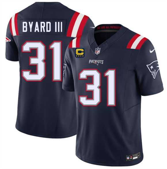 Mens New England Patriots #31 Kevin Byard III Navy 2026 F.U.S.E. 4-Star C Pach Vapor Limited Stitched Jersey Dzhi