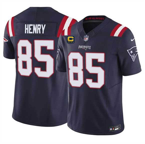 Mens New England Patriots #85 Hunter Henry Navy 2026 F.U.S.E. 4-Star C Pach Vapor Limited Stitched Jersey Dzhi
