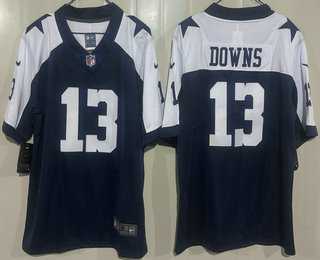 Mens Dallas Cowboys #13 Caleb Downs Limited Navy Alternate Vapor Jersey
