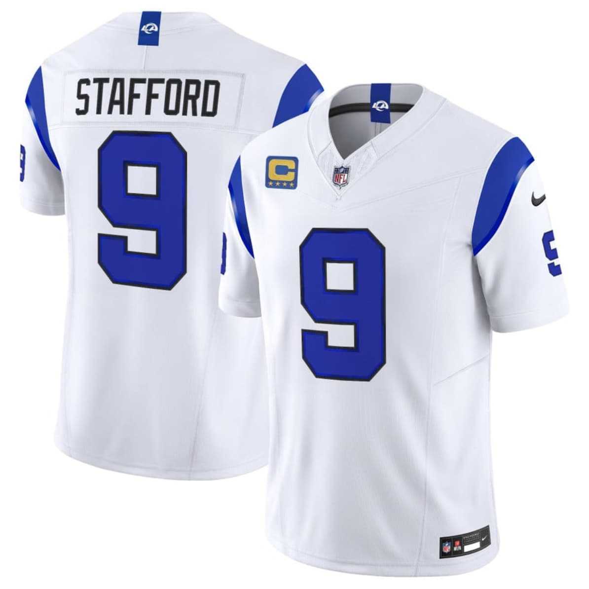 Mens Los Angeles Rams #9 Matthew Stafford White 2026 F.U.S.E. With 4- Star C Patch Vapor Limited Stitched Jersey Dzhi