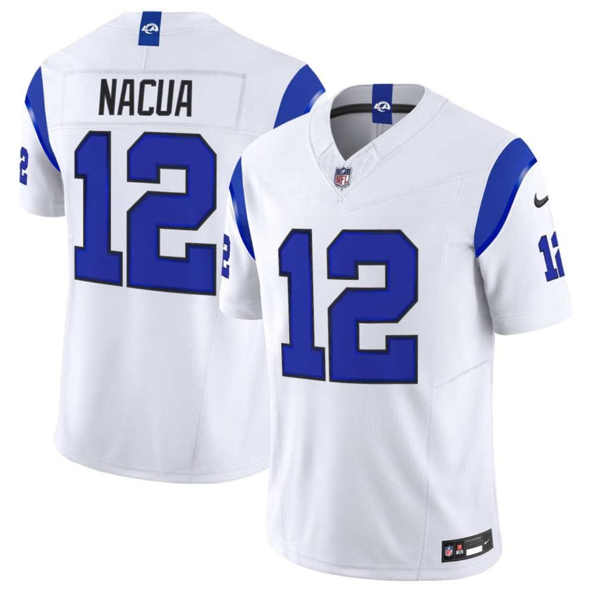 Mens Los Angeles Rams #12 Puka Nacua White 2026 F.U.S.E. Vapor Limited Stitched Jersey Dzhi