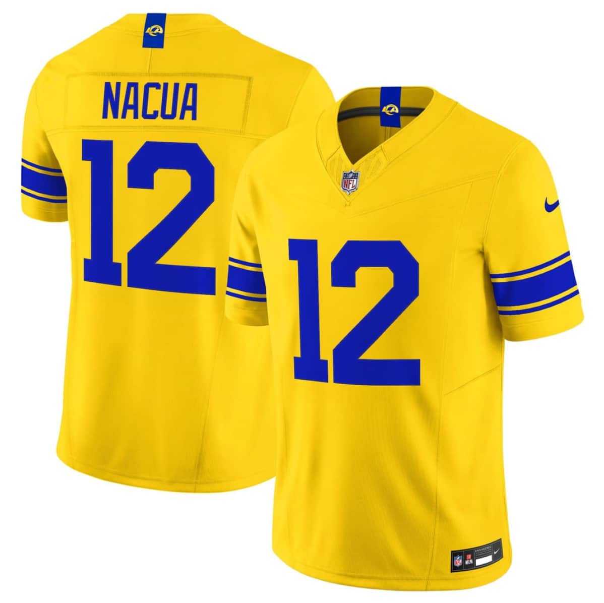 Mens Los Angeles Rams #12 Puka Nacua Yellow 2026 F.U.S.E. Vapor Limited Stitched Jersey Dzhi
