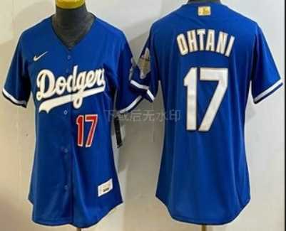 Womens Los Angeles Dodgers #17 Shohei Ohtani Blue 2026 Gold Collection Limited Jersey