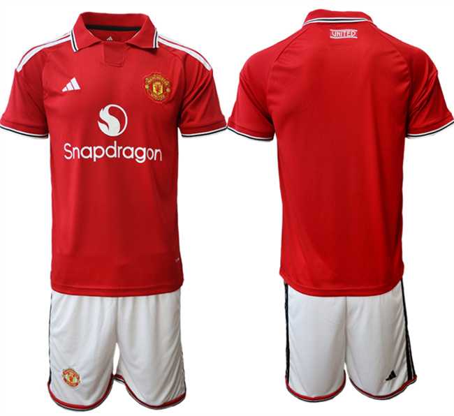 Mens Manchester United Custom 2026-27 Red Home Soccer Jersey Suit->->Custom Jersey