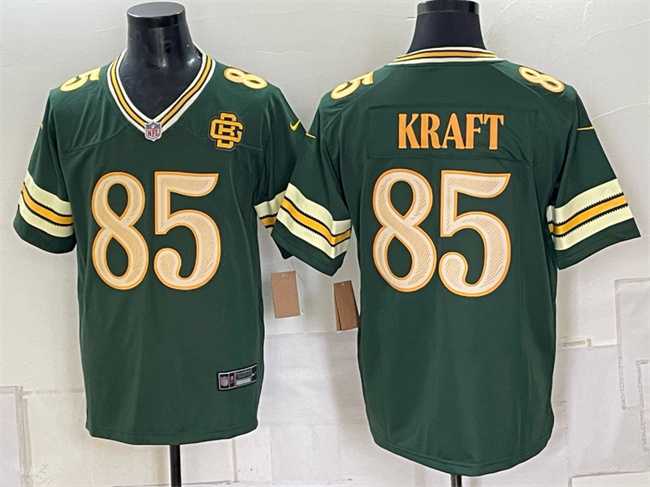 Mens Green Bay Packers #85 Tucker Kraft Dark Green 2026 Rivalries Collection Limited Stitched Game Jersey