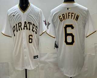 Mens Pittsburgh Pirates #6 Konnor Griffin White Limited Jersey->pittsburgh pirates->MLB Jersey