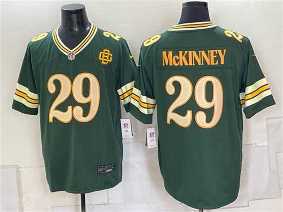 Mens Green Bay Packers #29 Xavier McKinney Dark Green 2026 Rivalries Collection Limited Stitched Game Jersey