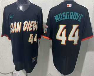 Mens San Diego Padres #44 Joe Musgrove Black 2026 City Connect Stadium Jersey