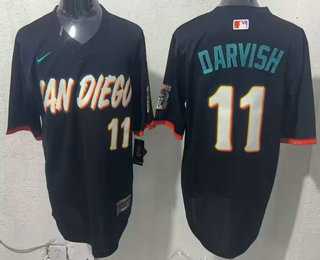 Mens San Diego Padres #11 Yu Darvish Black 2026 City Connect Stadium Jersey
