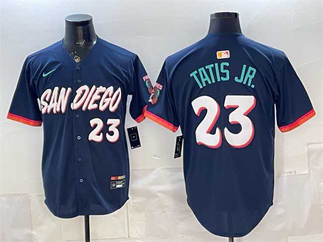 Mens San Diego Padres #23 Fernando Tatis Jr. Obsidian 2026 City Connect Limited Stitched Jersey