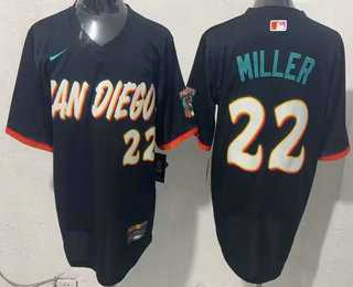 Mens San Diego Padres #22 Mason Miller Black 2026 City Connect Stadium Jersey