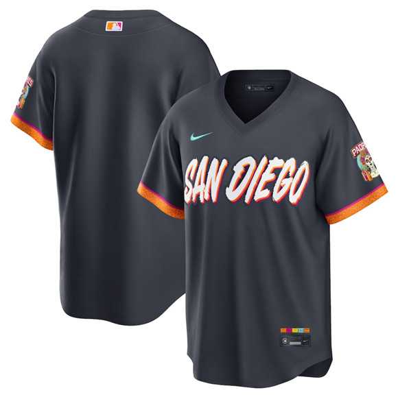 Mens San Diego Padres Blank Obsidian 2026 City Connect Stadium Limited Stitched Jersey