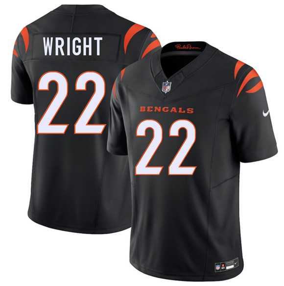 Mens Cincinnati Bengals #22 Ceyair Wright Black 2026 Draft F.U.S.E. Vapor Untouchable Limited Stitched Jersey