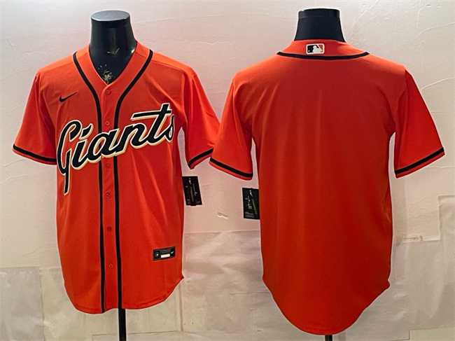 Mens San Francisco Giants Blank Orange Cool Base Stitched Jersey