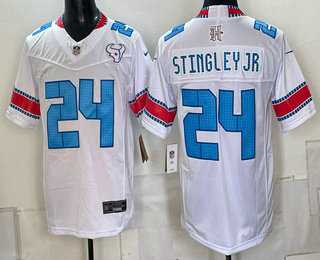 Mens Houston Texans #24 Derek Stingley Jr White 2026 FUSE Rivalries Collection Limited Stitched Jersey