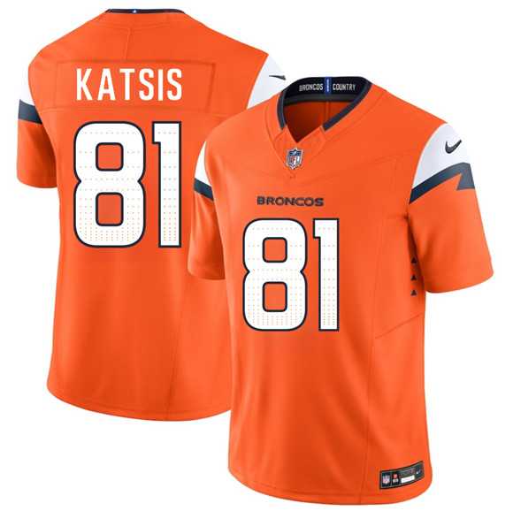 Mens Denver Broncos #81 Kolbe Katsis Orange 2026 Draft F.U.S.E. Vapor Limited Stitched Jersey