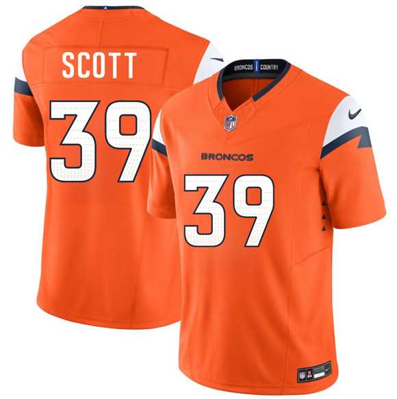 Mens Denver Broncos #39 Miles Scott Orange 2026 Draft F.U.S.E. Vapor Limited Stitched Jersey