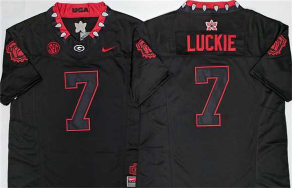 Mens Georgia Bulldogs #7 Lawson Luckie White 2026 F.U.S.E. Stitched Jersey