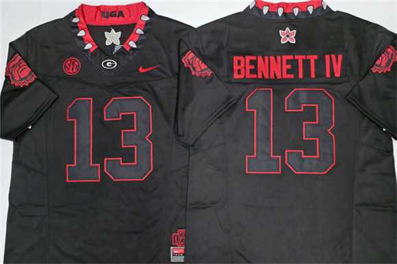 Mens Georgia Bulldogs #13 Stetson Bennett IV White 2026 F.U.S.E. Stitched Jersey