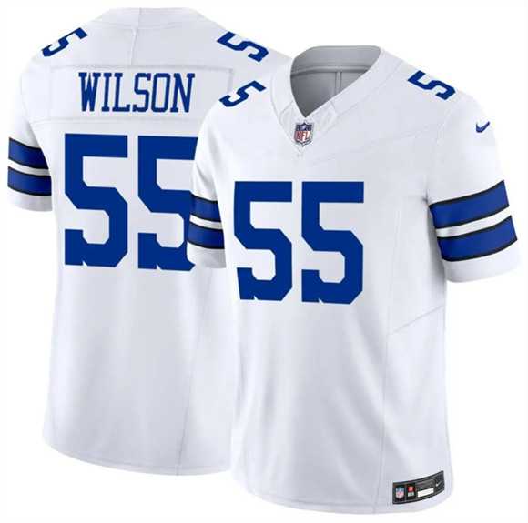 Mens Dallas Cowboys #55 Logan Wilson White 2025 F.U.S.E Vapor Untouchable Limited Stitched Jersey Dzhi