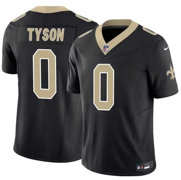 Mens New Orleans Saints #0 Jordyn Tyson Black 2026 F.U.S.E Vapor Limited Stitched Jersey