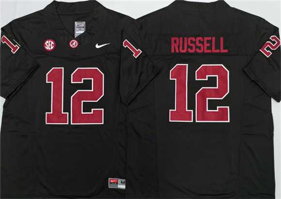 Mens Alabama Crimson Tide #12 Keelon Russell Black 2026 F.U.S.E Stitched Jersey