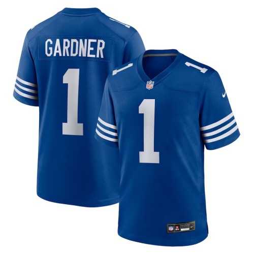 Mens Indianapolis Colts #1 Sauce Gardner Blue Vapor Limited Stitched Jersey Dzhi