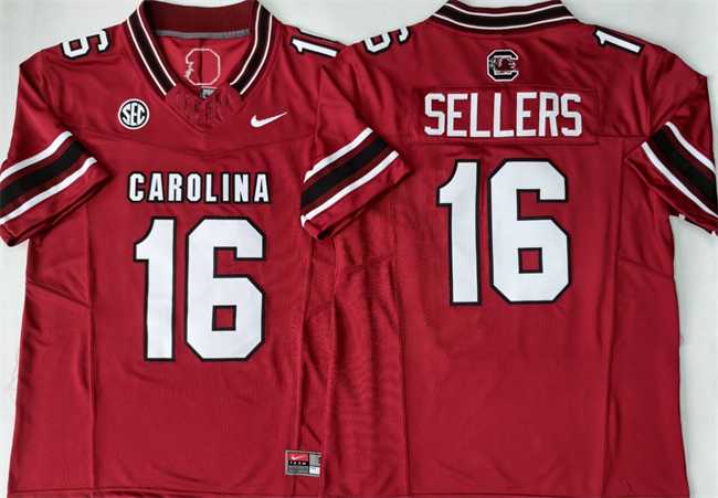Mens South Carolina Fighting Gamecocks #16 LaNorris Sellers Red 2026 F.U.S.E. Stitched Jersey
