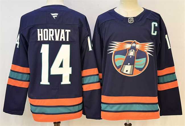 Mens New York Islanders #14 Bo Horvat Navy 2026 With C Patch Stitched Hockey Jersey