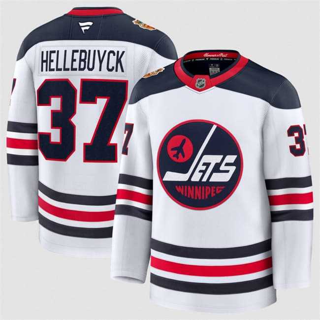 Mens Winnipeg Jets #37 Connor Hellebuyck White 2026 Home Stitched Hockey Jersey Dzhi