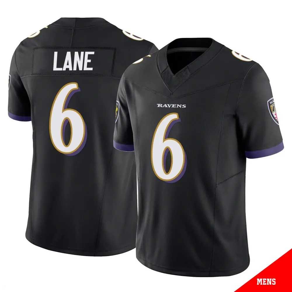 Mens Baltimore Ravens #6 JaKobi Lane Black 2025 F.U.S.E. Vapor Limited Jersey Dzhi