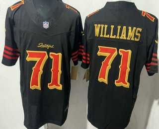 Mens San Francisco 49ers #71 Trent Williams Limited Black Rivalries FUSE Vapor Jersey