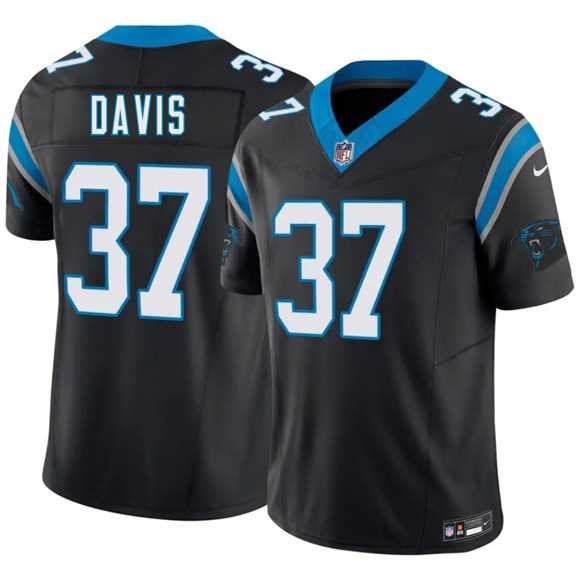 Mens Carolina Panthers #37 Miles Davis Black 2026 Draft F.U.S.E. Vapor Limited Stitched Jersey Dzhi
