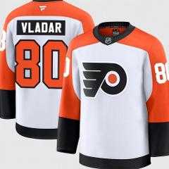 Mens Philadelphia Flyers #80 Dan Vladar White 2024-25 Away Stitched Hockey Jersey Dzhi