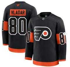 Mens Philadelphia Flyers #80 Dan Vladar Black 2024-25 Alternate Stitched Hockey Jersey Dzhi