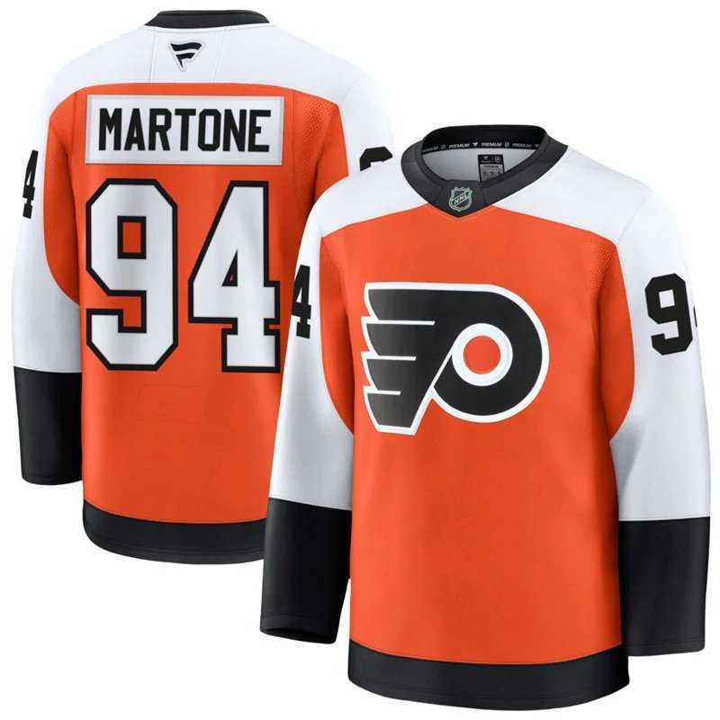 Mens Philadelphia Flyers #94 Porter Martone Orange Home stitched Hockey Jersey Dzhi