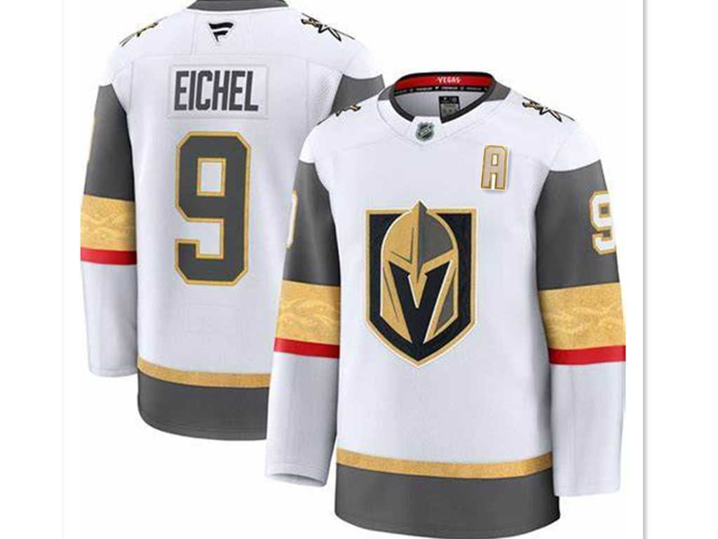 Mens Vegas Golden Knights #9 Jack Eichel White With A Patch Authentic Jersey Dzhi